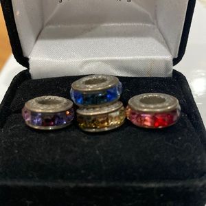 FOUR! Multi colored Brighton beads